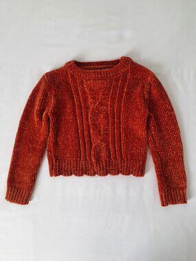 Tommy Bahama Rust Orange Cable Knit Sweater - 18M